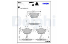 Sada brzdových platničiek kotúčovej brzdy DELPHI LP3517
