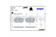 Sada brzdových destiček, kotoučová brzda DELPHI LP3518