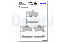 Sada brzdových destiček, kotoučová brzda DELPHI LP3519