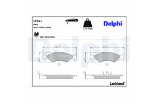 Sada brzdových platničiek kotúčovej brzdy DELPHI LP351