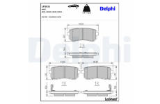 Sada brzdových platničiek kotúčovej brzdy DELPHI LP3521