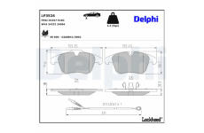 Sada brzdových destiček, kotoučová brzda DELPHI LP3526