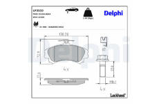 Sada brzdových destiček, kotoučová brzda DELPHI LP3533