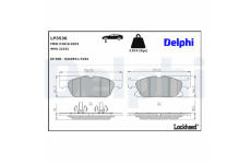 Sada brzdových platničiek kotúčovej brzdy DELPHI LP3536