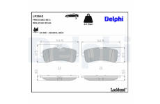 Sada brzdových destiček, kotoučová brzda DELPHI LP3542