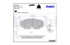 Sada brzdových platničiek kotúčovej brzdy DELPHI LP3543