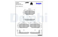 Sada brzdových destiček, kotoučová brzda DELPHI LP3544