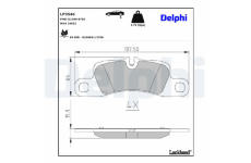 Sada brzdových destiček, kotoučová brzda DELPHI LP3546