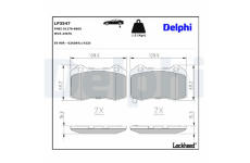 Sada brzdových platničiek kotúčovej brzdy DELPHI LP3547