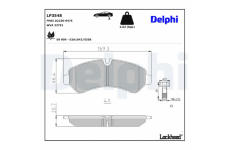 Sada brzdových destiček, kotoučová brzda DELPHI LP3548