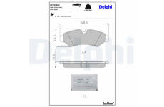 Sada brzdových destiček, kotoučová brzda DELPHI LP3549LC