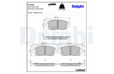 Sada brzdových destiček, kotoučová brzda DELPHI LP3552