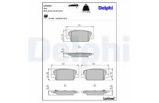 Sada brzdových platničiek kotúčovej brzdy DELPHI LP3554