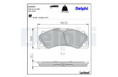 Sada brzdových destiček, kotoučová brzda DELPHI LP3570