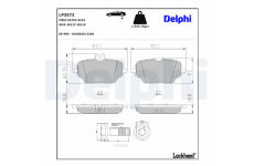 Sada brzdových destiček, kotoučová brzda DELPHI LP3572