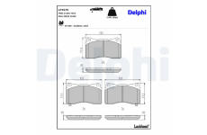 Sada brzdových platničiek kotúčovej brzdy DELPHI LP3575