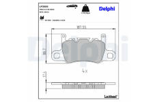 Sada brzdových destiček, kotoučová brzda DELPHI LP3585