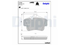 Sada brzdových destiček, kotoučová brzda DELPHI LP3586
