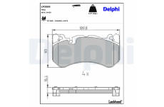 Sada brzdových destiček, kotoučová brzda DELPHI LP3589