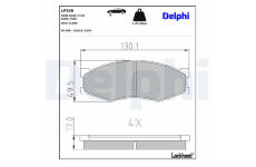 Sada brzdových destiček, kotoučová brzda DELPHI LP358