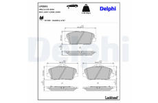 Sada brzdových platničiek kotúčovej brzdy DELPHI LP3591