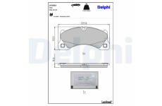Sada brzdových destiček, kotoučová brzda DELPHI LP3593
