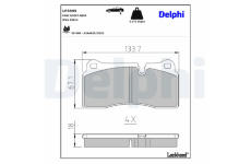 Sada brzdových platničiek kotúčovej brzdy DELPHI LP3595