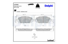 Sada brzdových platničiek kotúčovej brzdy DELPHI LP3596