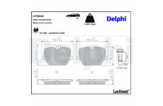Sada brzdových platničiek kotúčovej brzdy DELPHI LP3604