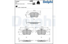 Sada brzdových platničiek kotúčovej brzdy DELPHI LP3607