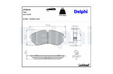 Sada brzdových platničiek kotúčovej brzdy DELPHI LP3610