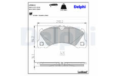 Sada brzdových destiček, kotoučová brzda DELPHI LP3612