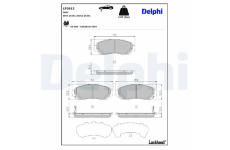 Sada brzdových destiček, kotoučová brzda DELPHI LP3613