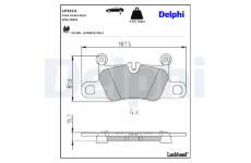 Sada brzdových platničiek kotúčovej brzdy DELPHI LP3614