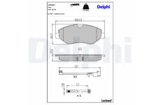 Sada brzdových platničiek kotúčovej brzdy DELPHI LP3621