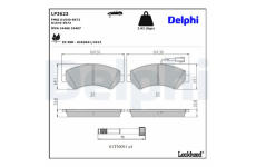 Sada brzdových platničiek kotúčovej brzdy DELPHI LP3623