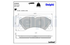 Sada brzdových platničiek kotúčovej brzdy DELPHI LP3629