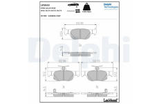 Sada brzdových destiček, kotoučová brzda DELPHI LP3633