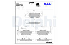 Sada brzdových destiček, kotoučová brzda DELPHI LP3634
