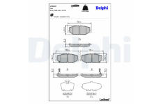 Sada brzdových platničiek kotúčovej brzdy DELPHI LP3637