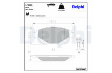 Sada brzdových platničiek kotúčovej brzdy DELPHI LP3638