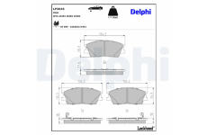 Sada brzdových platničiek kotúčovej brzdy DELPHI LP3645