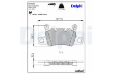 Sada brzdových destiček, kotoučová brzda DELPHI LP3655
