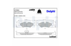 Sada brzdových platničiek kotúčovej brzdy DELPHI LP3664