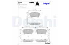 Sada brzdových platničiek kotúčovej brzdy DELPHI LP3665