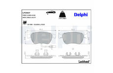 Sada brzdových destiček, kotoučová brzda DELPHI LP3667