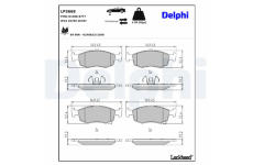Sada brzdových destiček, kotoučová brzda DELPHI LP3668