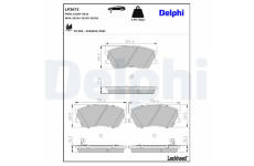 Sada brzdových platničiek kotúčovej brzdy DELPHI LP3673