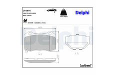 Sada brzdových platničiek kotúčovej brzdy DELPHI LP3676