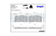Sada brzdových platničiek kotúčovej brzdy DELPHI LP3677